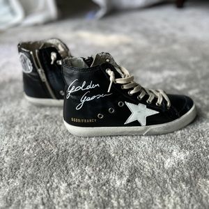 ❌SOLD❌ Size 36 Golden Goose Black Leather Francy High Tops.